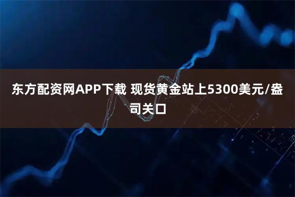 东方配资网APP下载 现货黄金站上5300美元/盎司关口